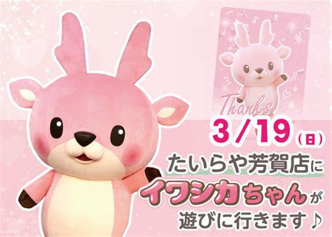 【3月19日開催】たいらや芳賀店にイワシカちゃんが遊びに行きます♪～イワシカちゃん出張グリーティング～｜岩下食品