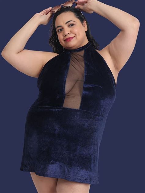 Plus Size Hot Net And Velvet Babydoll Bikini Dress For Honeymoon Bb8n