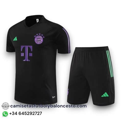 Conjunto Bayern Munich 2023 2024 Visitante Entrenamiento Camisetas