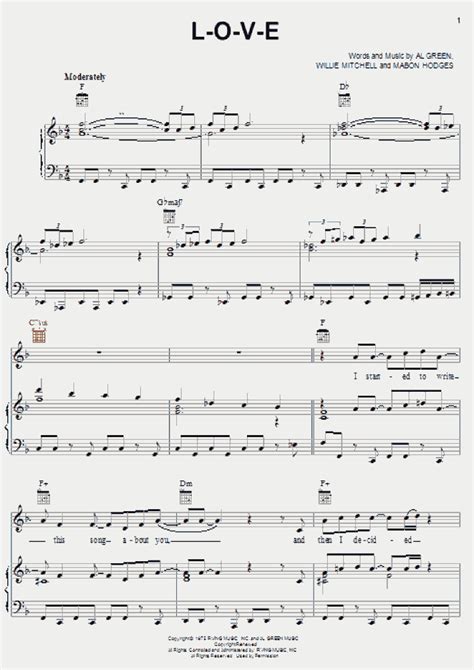 L O V E Piano Sheet Music OnlinePianist