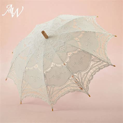 Aliexpress Buy Aw Ivory Vintage Lace Bridal Parasol Wedding Party