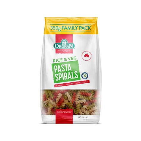 Rice Vegetable Pasta Spirals 350g Naturalem