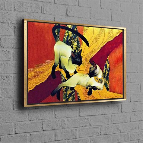 Gustav Klimt Cat Painting, Cat Lover Gift Art, Oil Painting Print ...