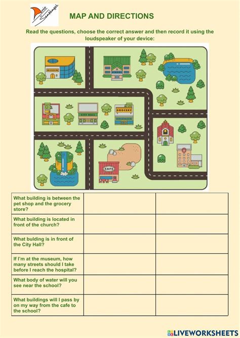 Map Cardinal Directions Worksheet Live Worksheets Worksheets Library