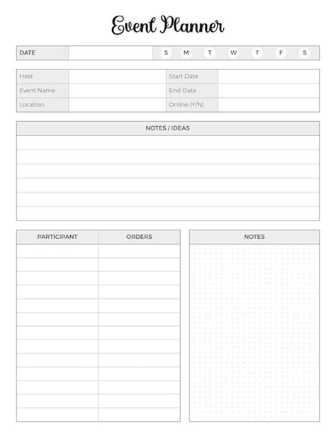 Premium Vector Event Planner Template 2023 Monthly Daily Planner