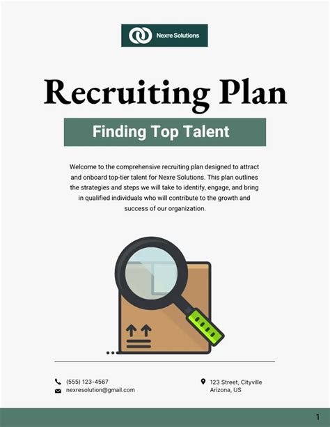 Simple Recruiting Plan Template Venngage