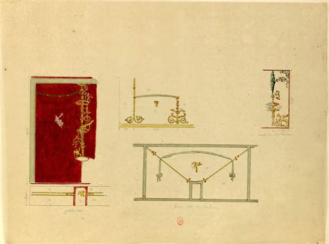 Vi Pompeii Drawing By Mazois Of Painting In The Niche