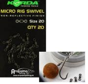 Korda Micro Rig Swivel Talla Micro Emerillones Para Pop Ups