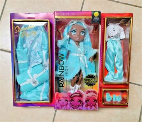 New Rainbow High Slumber Party Fashion Doll Playset Robin Sterling