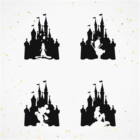 Disney Castle Svg Disney Castle Silhouette Svg Cricut