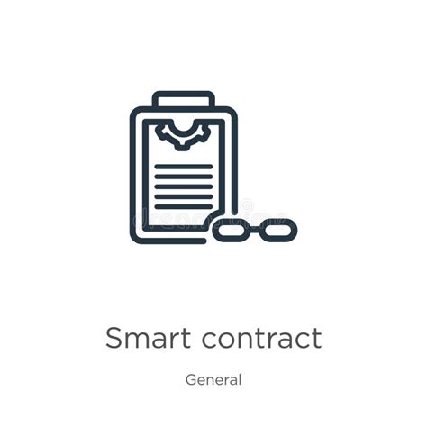 Linear Smart Contract Icon From General Outline Collection Thin Line