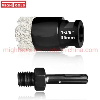 Dry Diamond Core Drill Bits Tile Vacuum Brazed Hole Saw For Porcelain