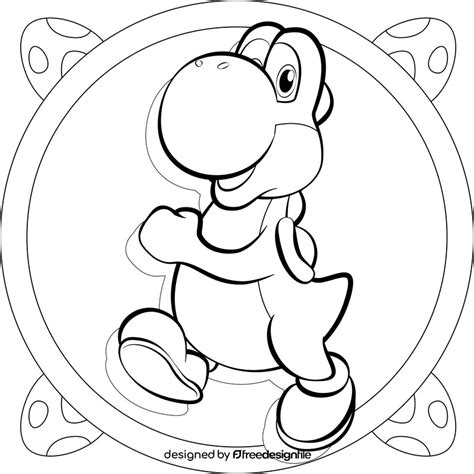 Yoshi Drawing Black And White