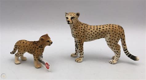 Schleich Female Cheetah And Cub Baby Adult 14614 14327 Animal Figures