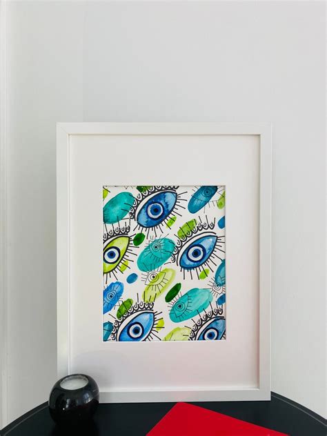 Evil Eye Artwork Original Painting Abstract Paintingunique Home