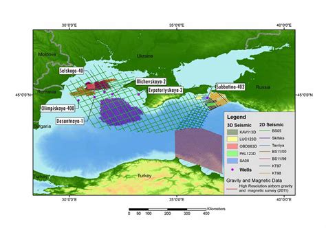 Regional Tectonic Setting Black Sea Well And Seismic Data For