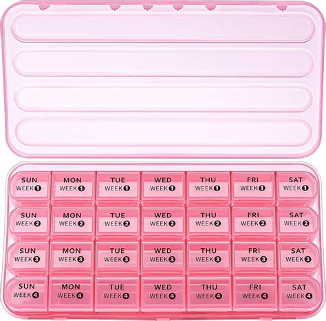 Amazon Zoksi Monthly Pill Organizer Day Time A Day Large