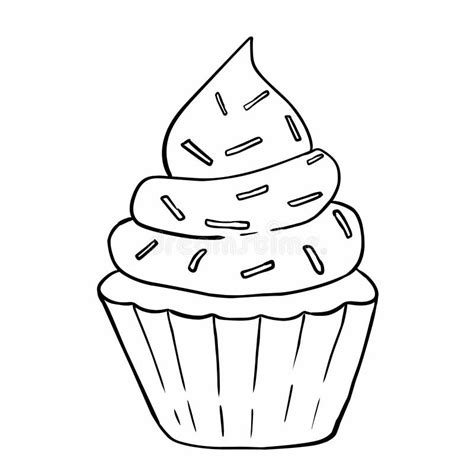 Illustration Of A Cup Cake Stock Illustration Illustration Of Sugar