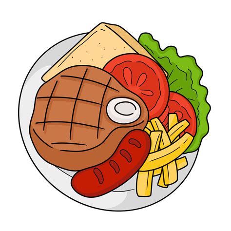 Steak Fast Food Cartoon 16765986 Png