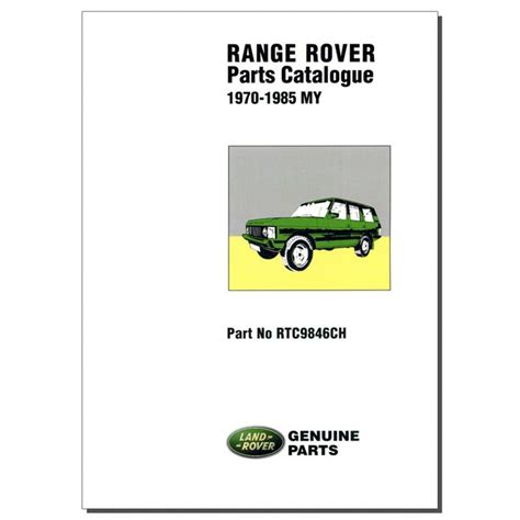 The Ultimate Range Rover L Parts Manual Your Complete Guide To