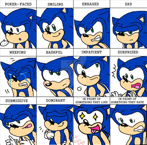 Sonic Facial Expressions By Xxninja Pikachaoxx On Deviantart