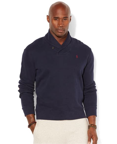 Lyst Polo Ralph Lauren Big And Tall French Rib Shawl Collar Sweater