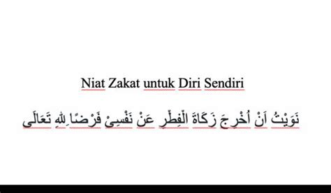 Bacaan Niat Zakat Fitrah Lengkap Untuk Keluarga Arab Latin Dan Terjemahan