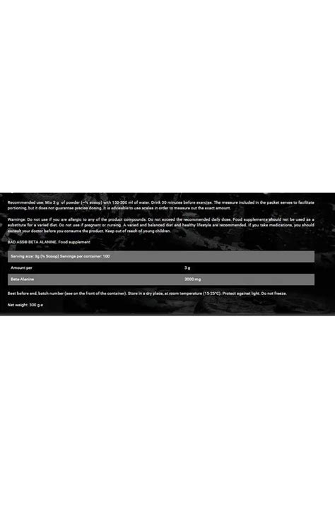 Beta Alanine Bad Ass Premium Supplements Vitamins For Better Health