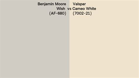 Benjamin Moore Wish Af Vs Valspar Cameo White Side By