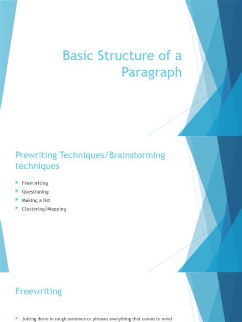 Structure of A Paragraph | PDF