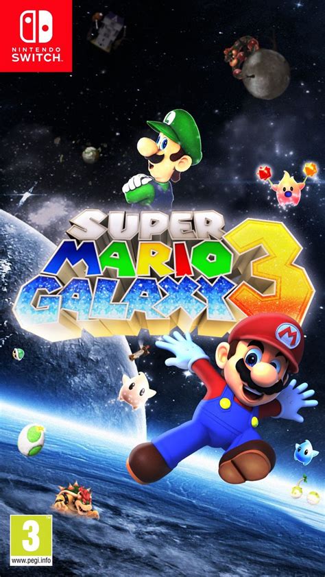 the cover art for super mario galaxy 3