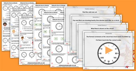 Telling The Time To 5 Minutes Year 3 Time Resource Pack Classroom