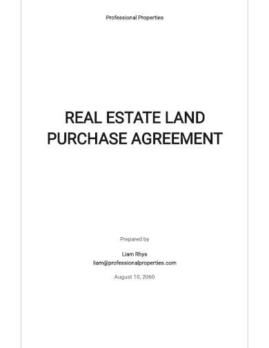 Free 30 Land Agreement Samples In Pdf Ms Word