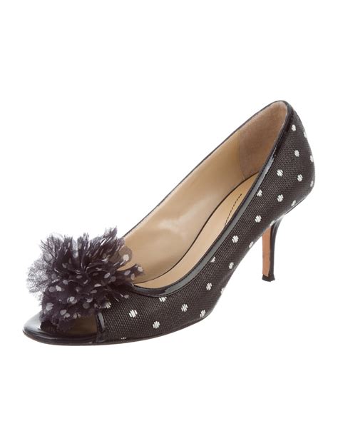 Kate Spade New York Polka Dot Peep Toe Pumps Shoes Wka64967 The Realreal