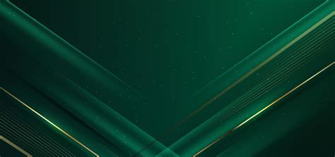 Abstract Elegant Dark Green Background With Golden Line Diagonal And