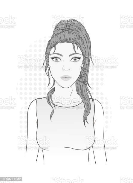 美しい若い女性とのベクトルイラスト 1人のベクターアート素材や画像を多数ご用意 1人 20代 イラストレーション Istock