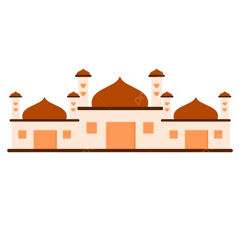 Download Simple Orange Mosque Masjid Sederhana Vector Mosque Mosque