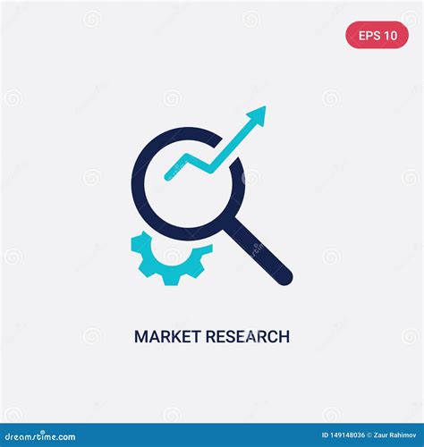 Icono Vectorial De Investigación De Mercado En Dos Colores Del Concepto