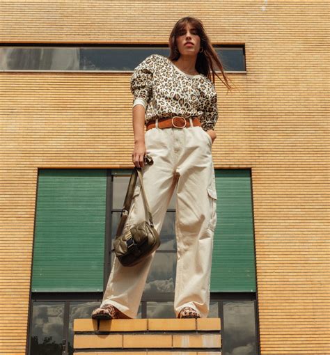 Canvas Cargo Trousers Beige