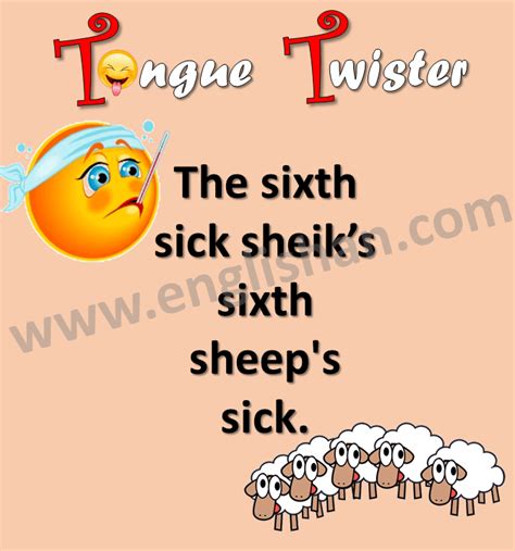 50 Tongue Twisters In English With Pdf