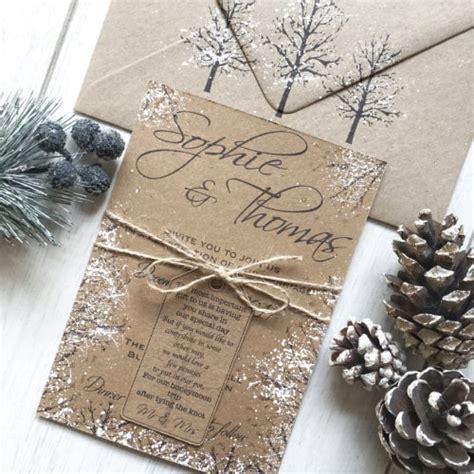 9 Christmas Themed Wedding Invitations Tis The Season To Be Married