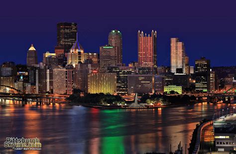 Pittsburgh Skyline At Night MetroScenes The Burgh July 2007