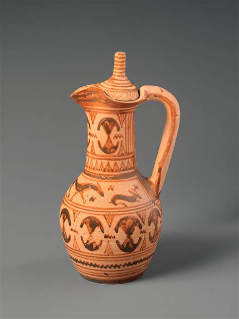 Terracotta Oinochoe Jug Greek Attic Geometric The Metropolitan