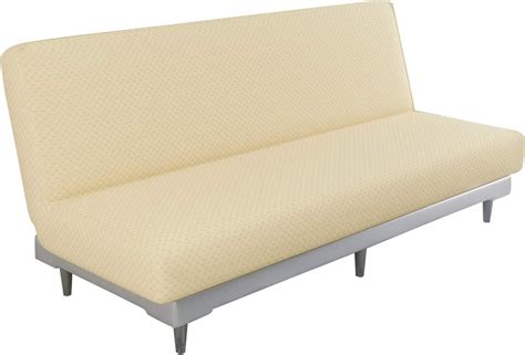 Maxijin Newest Jacquard Futon Cover Stretch Armless Futon Sofa Cover