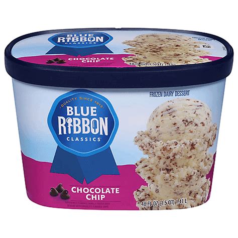 Blue Ribbon Classics Frozen Dairy Dessert Chocolate Chip 48 Fl Oz