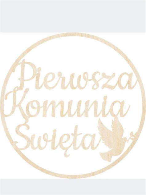 Dekoracja na komunię napis sklejka banner pierwsza komunia Święta