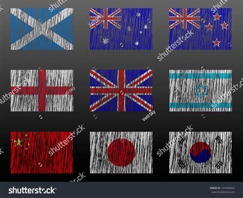 Set Flags World Vector Stock Vector (Royalty Free) 137050064 | Shutterstock