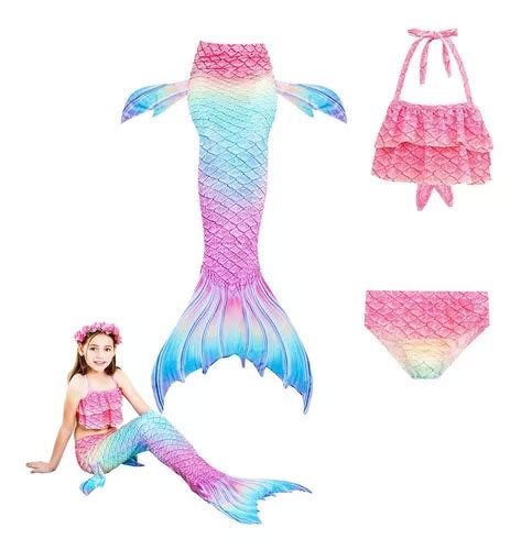 Ba Ador Sirenita Bikini Sirena Cola Ni A Cuotas Sin Inter S