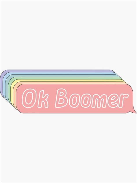 Ok Boomer Sticker Cute Stickers Sticker For Sale By Artlix Redbubble