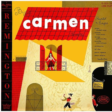 Jean Allain Bizet Carmen Excerpts Record Ilustraciones